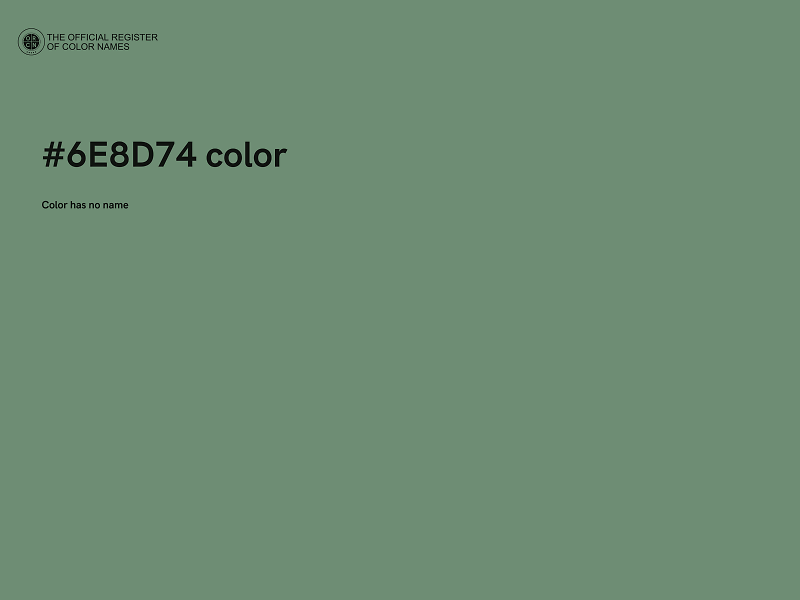 #6E8D74 color image