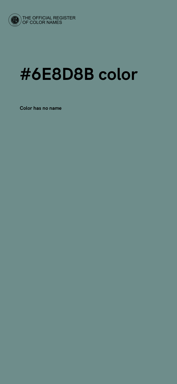 #6E8D8B color image