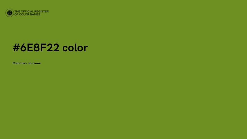 #6E8F22 color image