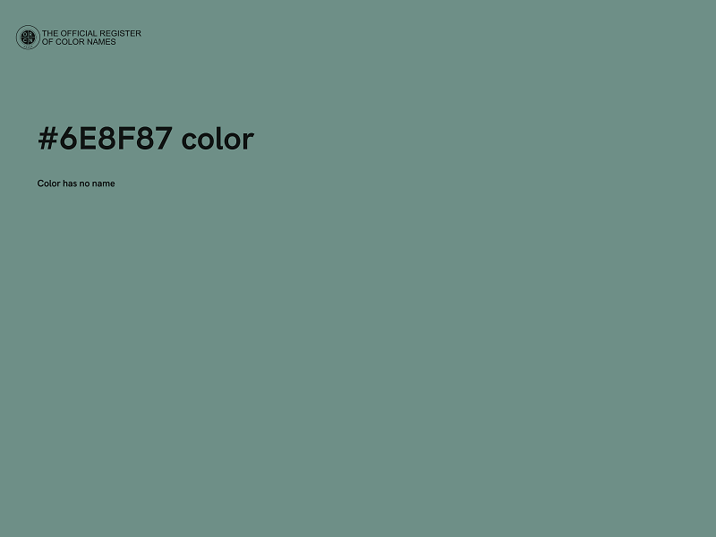 #6E8F87 color image