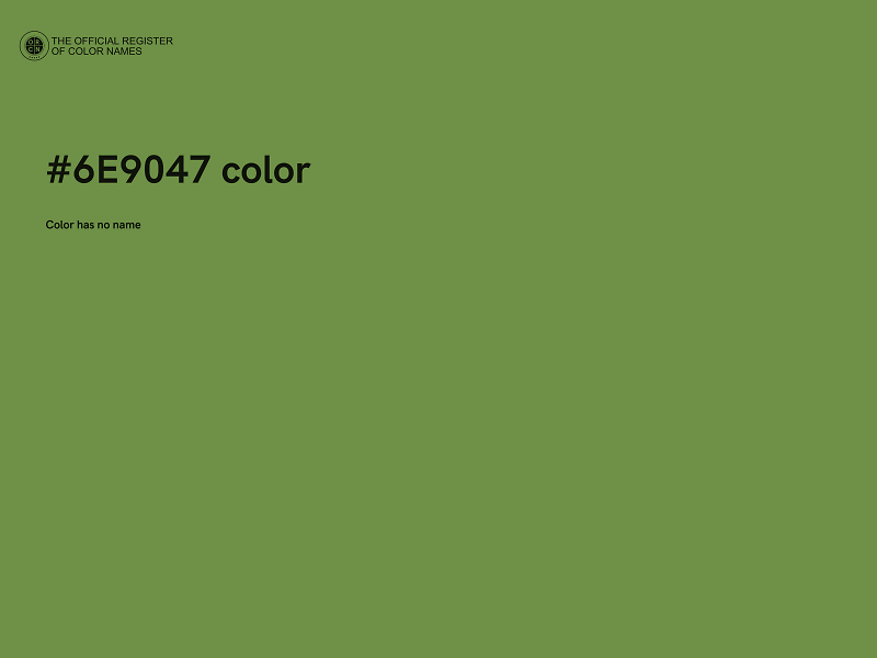 #6E9047 color image