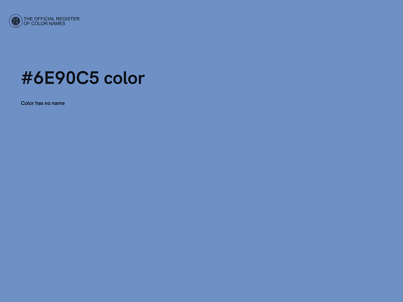 #6E90C5 color image