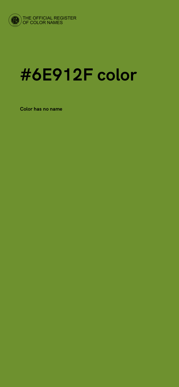#6E912F color image