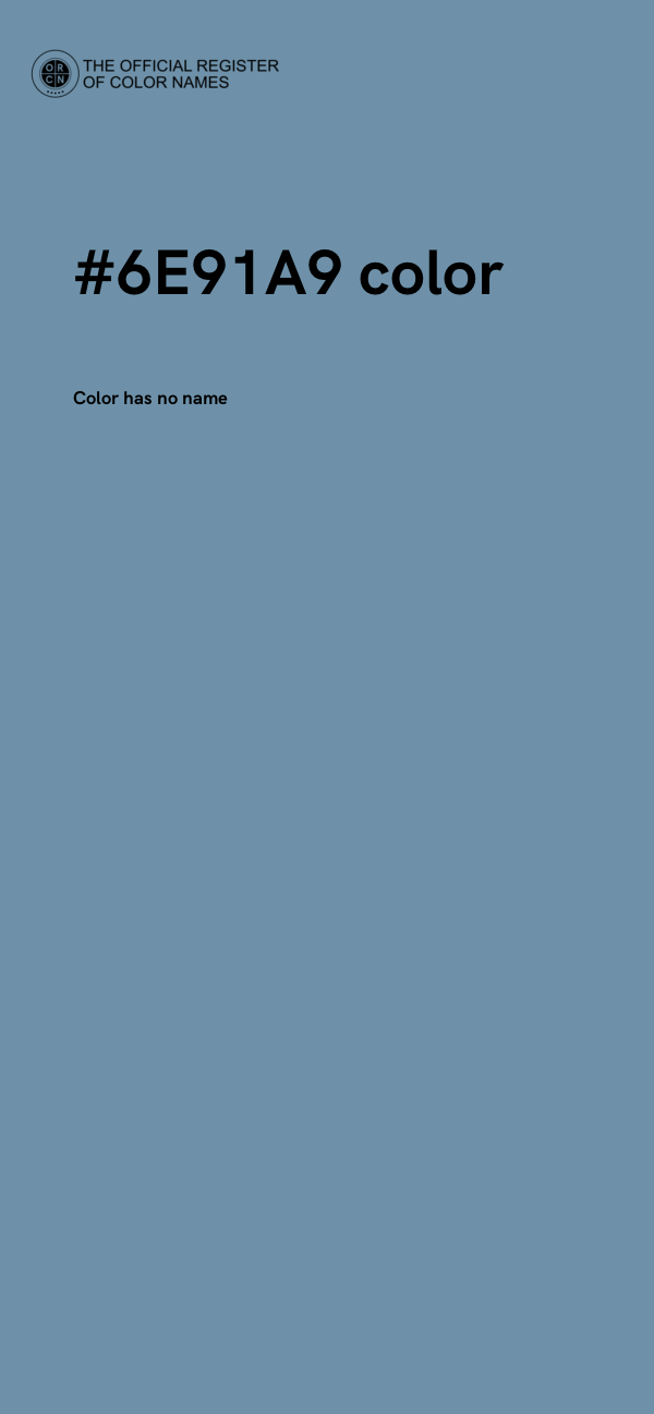 #6E91A9 color image