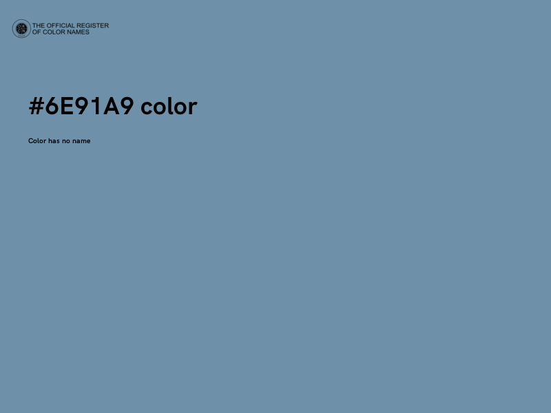 #6E91A9 color image