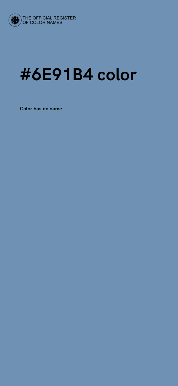 #6E91B4 color image