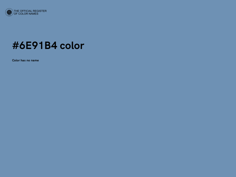 #6E91B4 color image