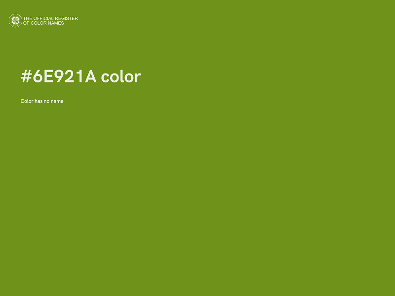 #6E921A color image
