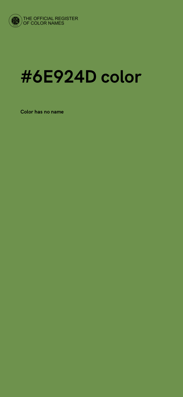 #6E924D color image
