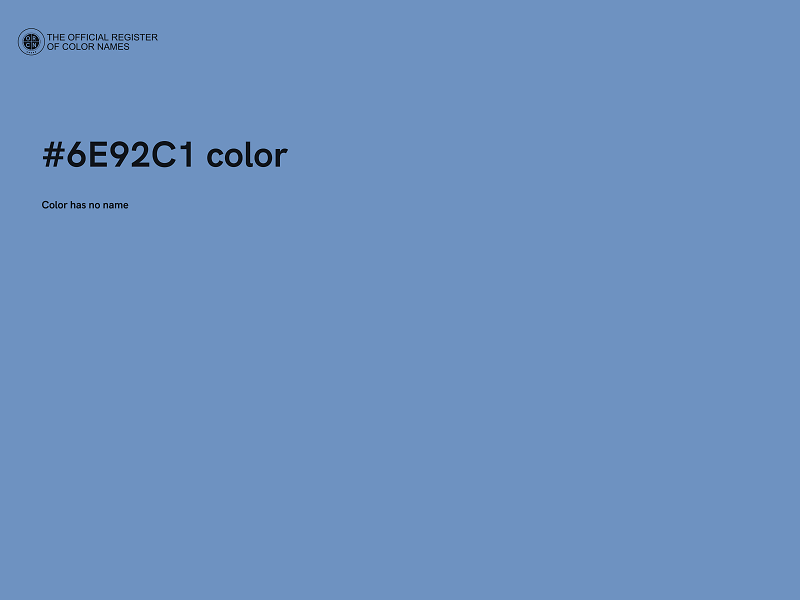 #6E92C1 color image