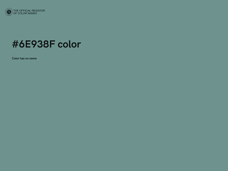 #6E938F color image