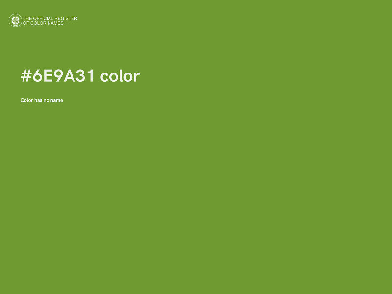 #6E9A31 color image