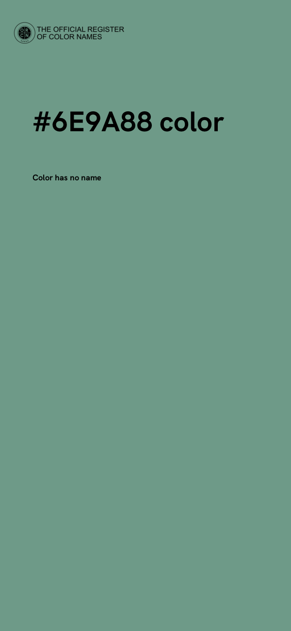 #6E9A88 color image