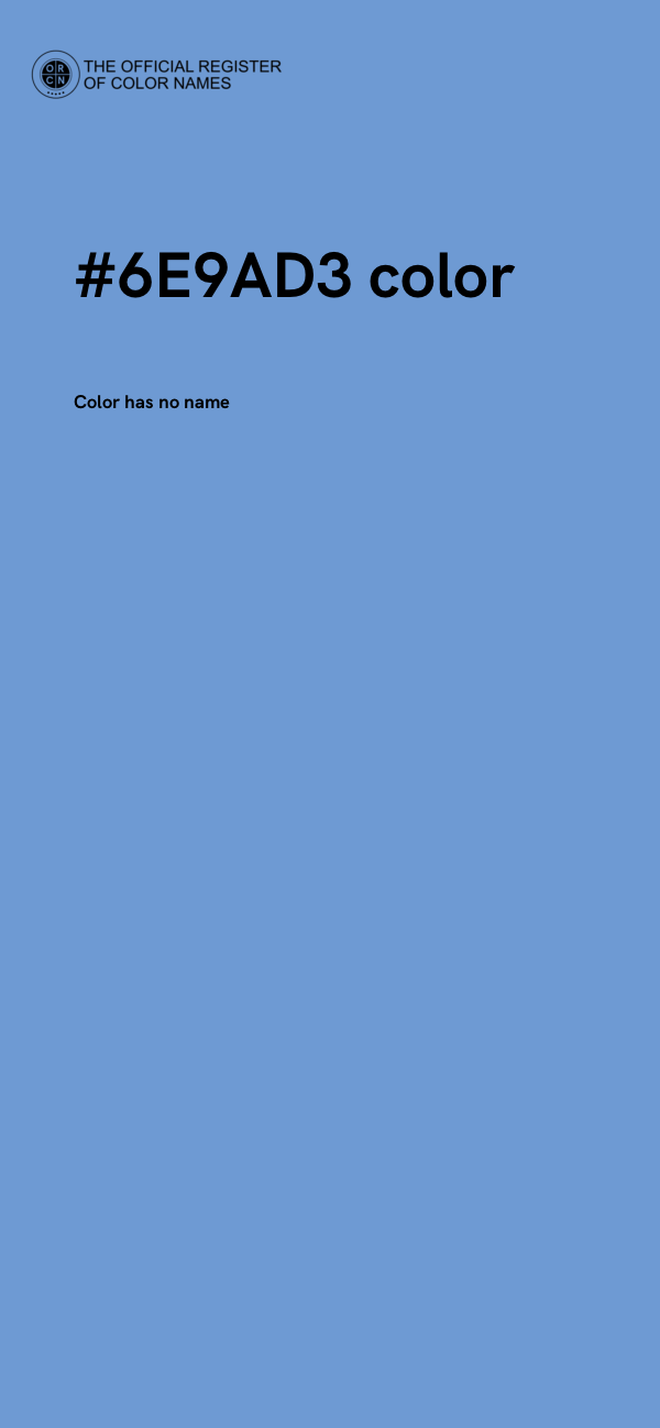 #6E9AD3 color image