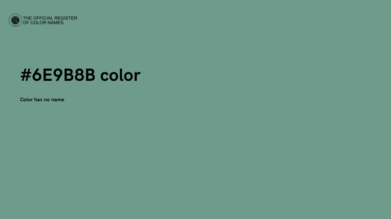 #6E9B8B color image