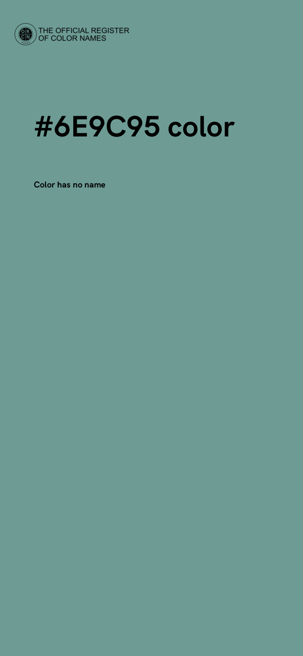 #6E9C95 color image