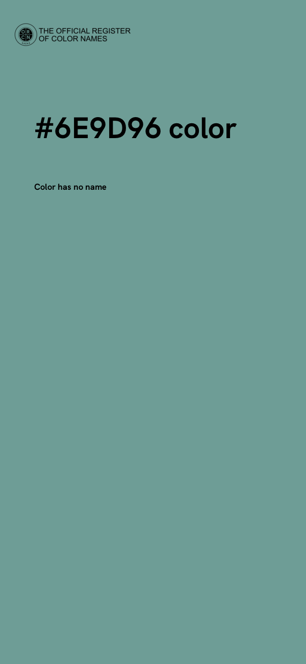 #6E9D96 color image