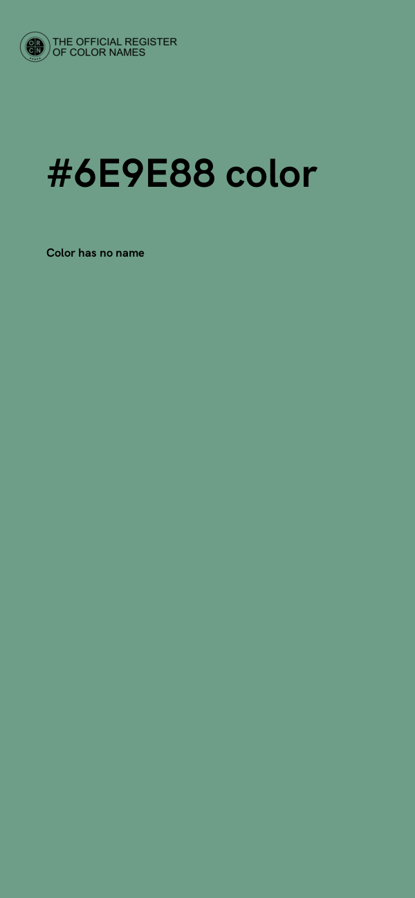 #6E9E88 color image