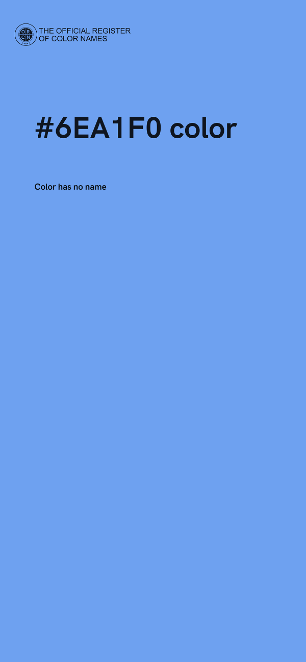 #6EA1F0 color image