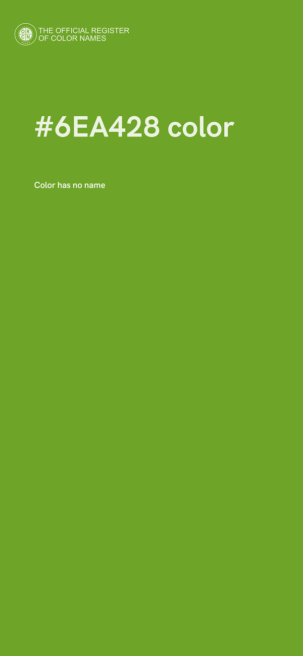#6EA428 color image