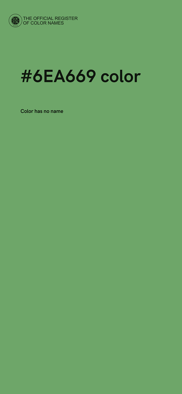 #6EA669 color image