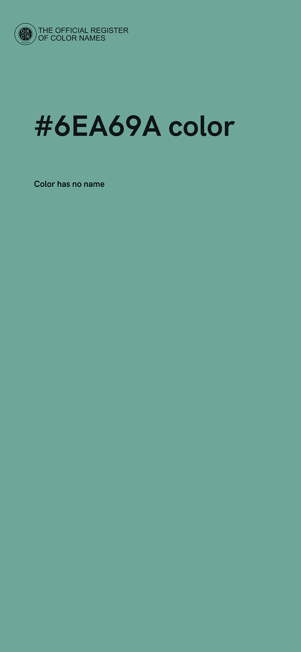 #6EA69A color image