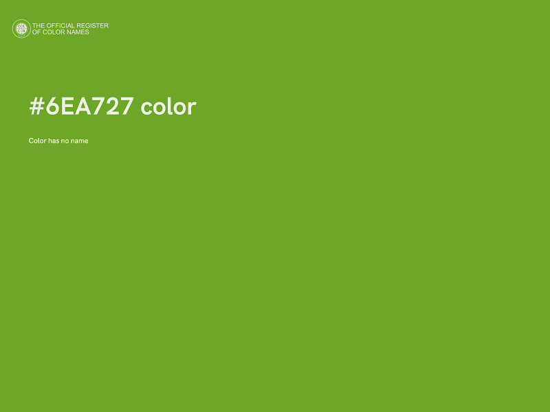 #6EA727 color image