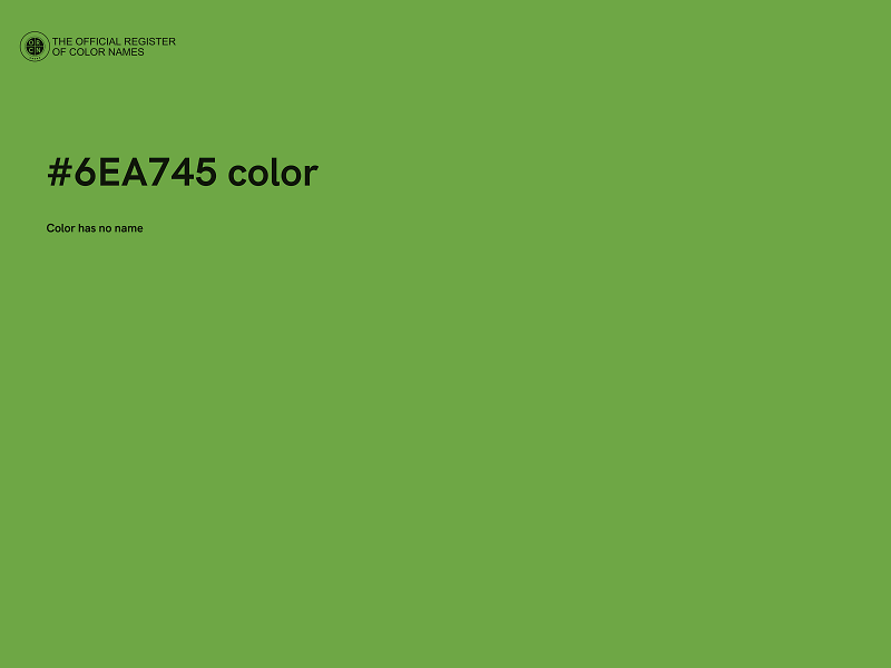 #6EA745 color image