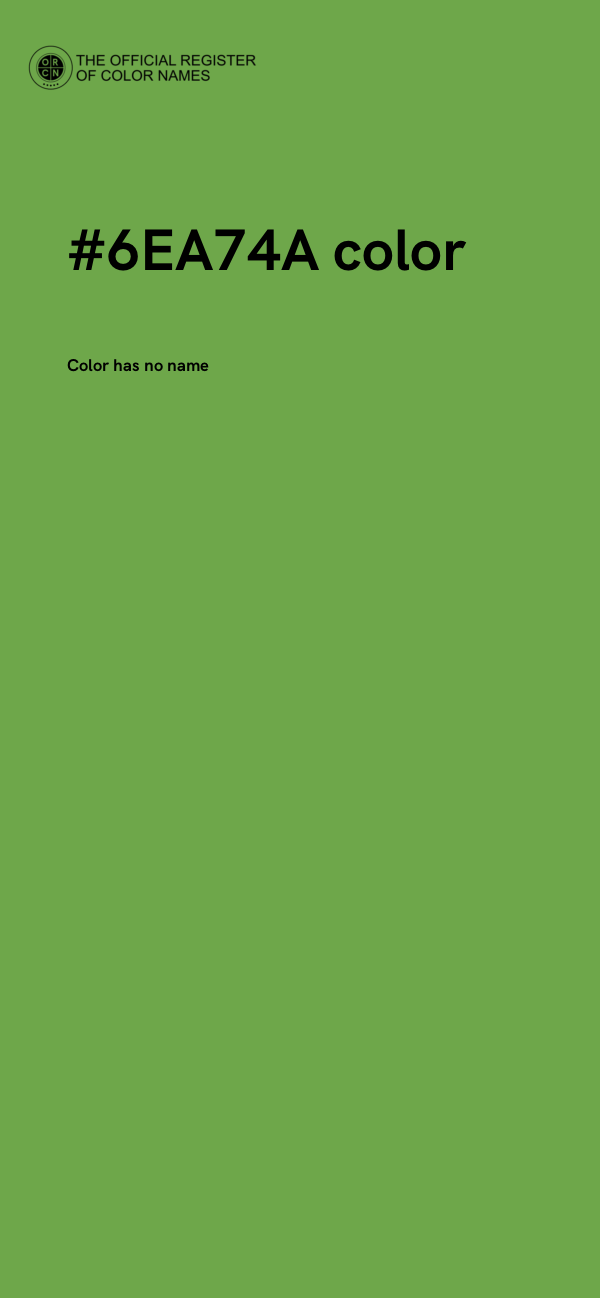 #6EA74A color image