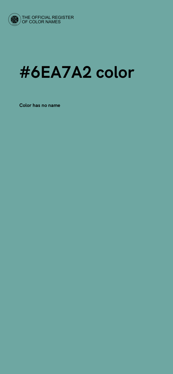 #6EA7A2 color image