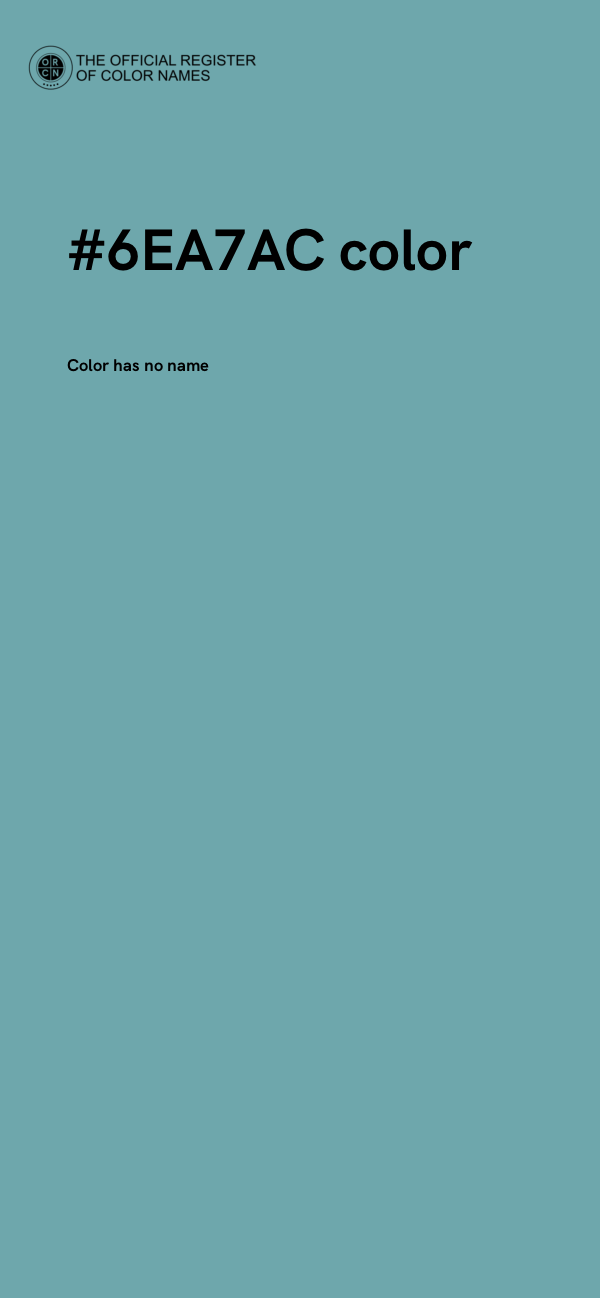 #6EA7AC color image