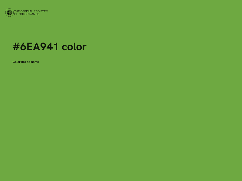 #6EA941 color image