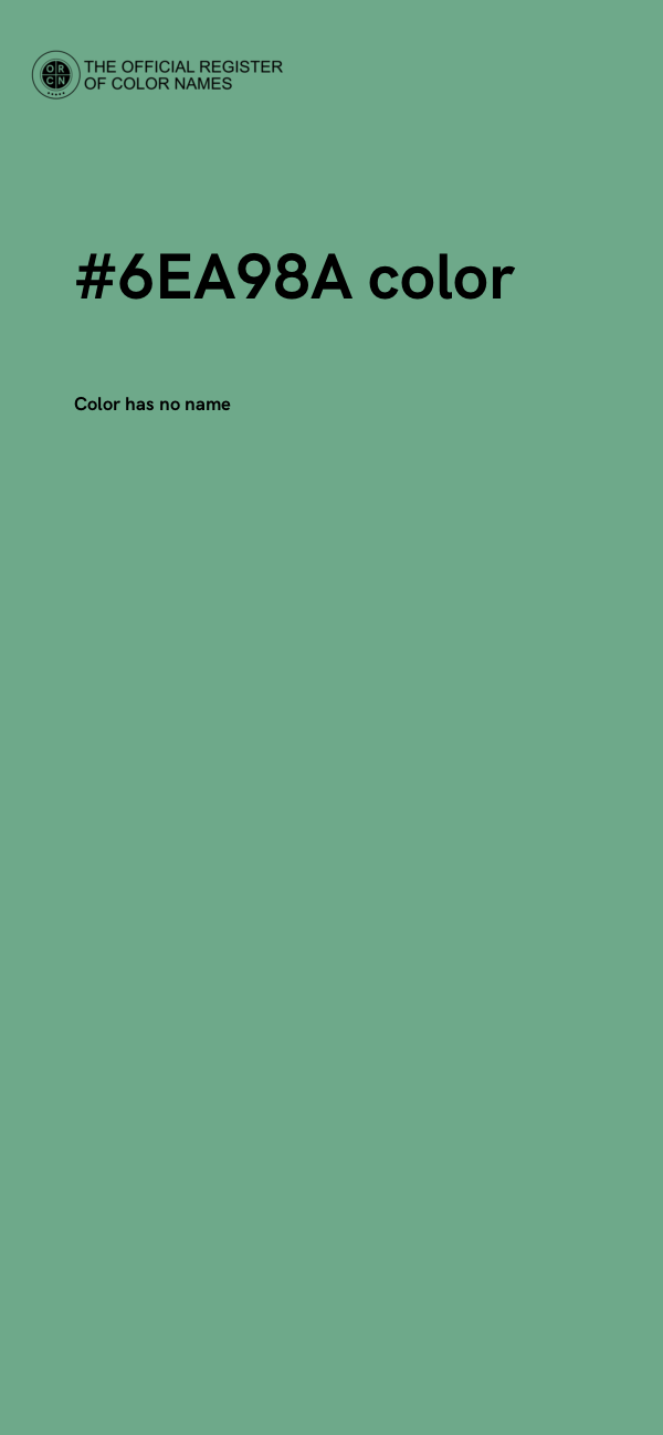 #6EA98A color image