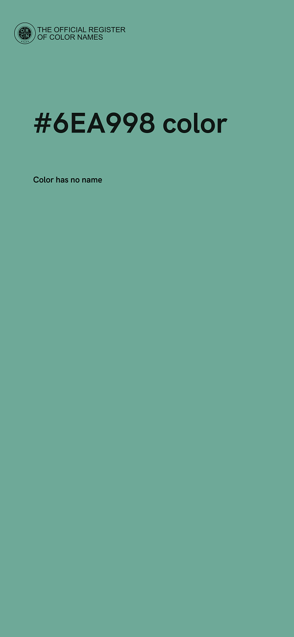 #6EA998 color image