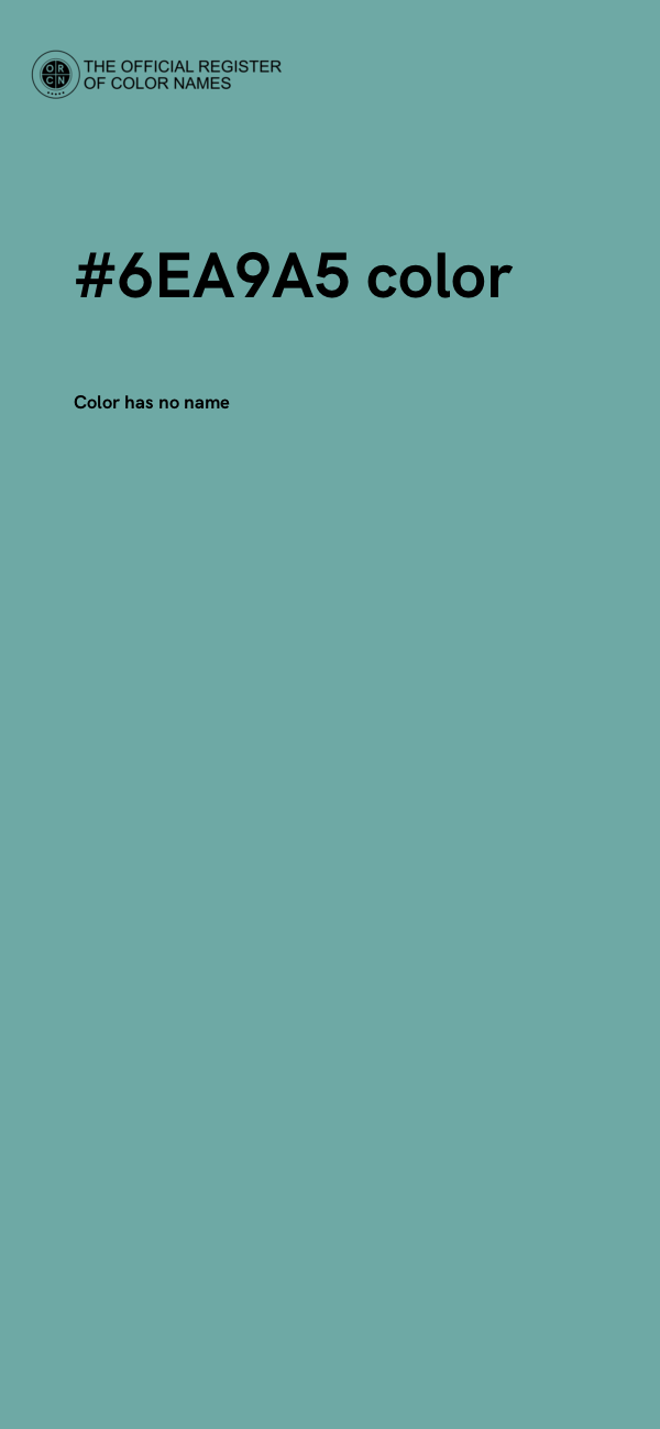 #6EA9A5 color image