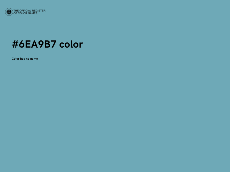 #6EA9B7 color image