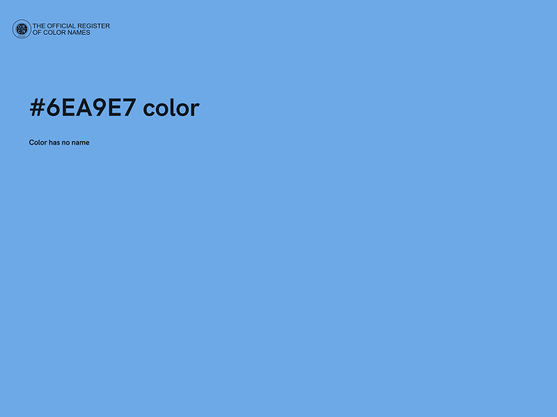 #6EA9E7 color image