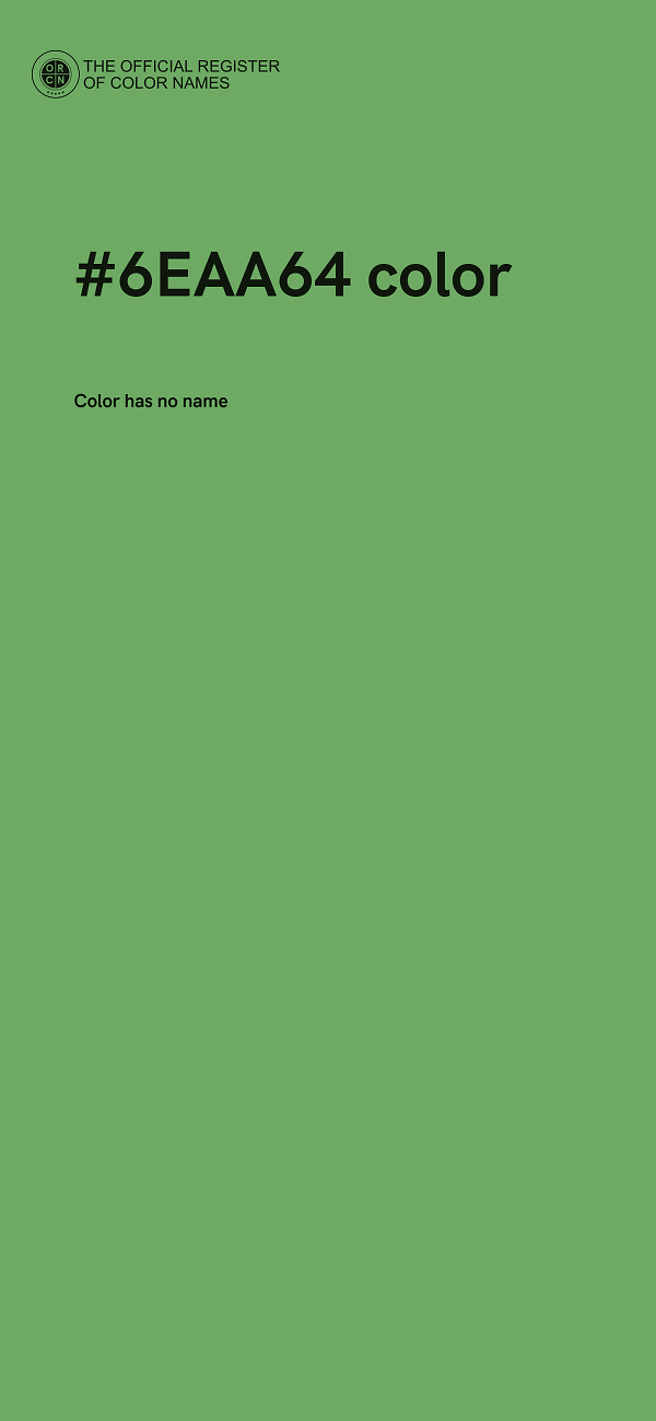 #6EAA64 color image