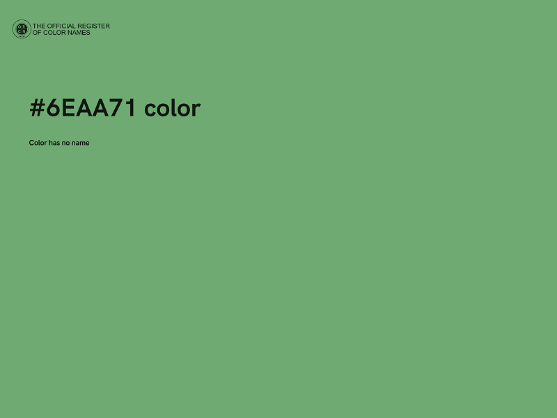 #6EAA71 color image