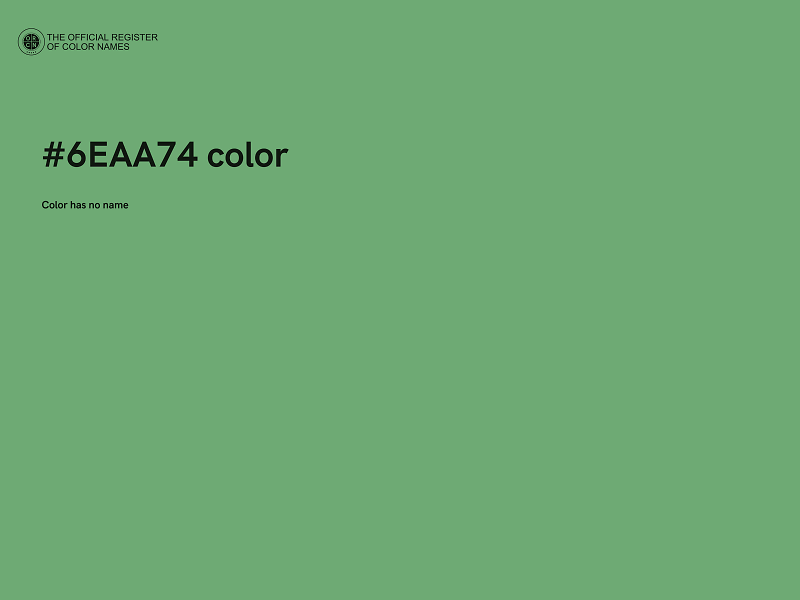 #6EAA74 color image