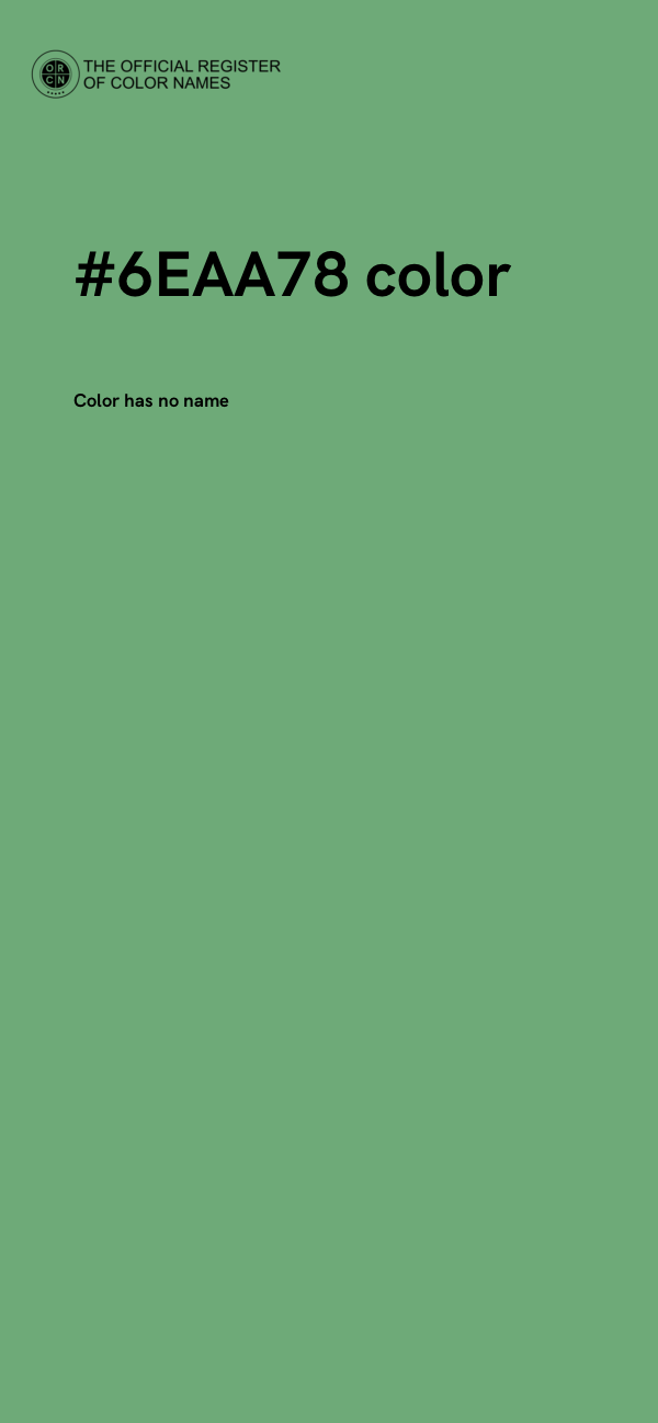 #6EAA78 color image