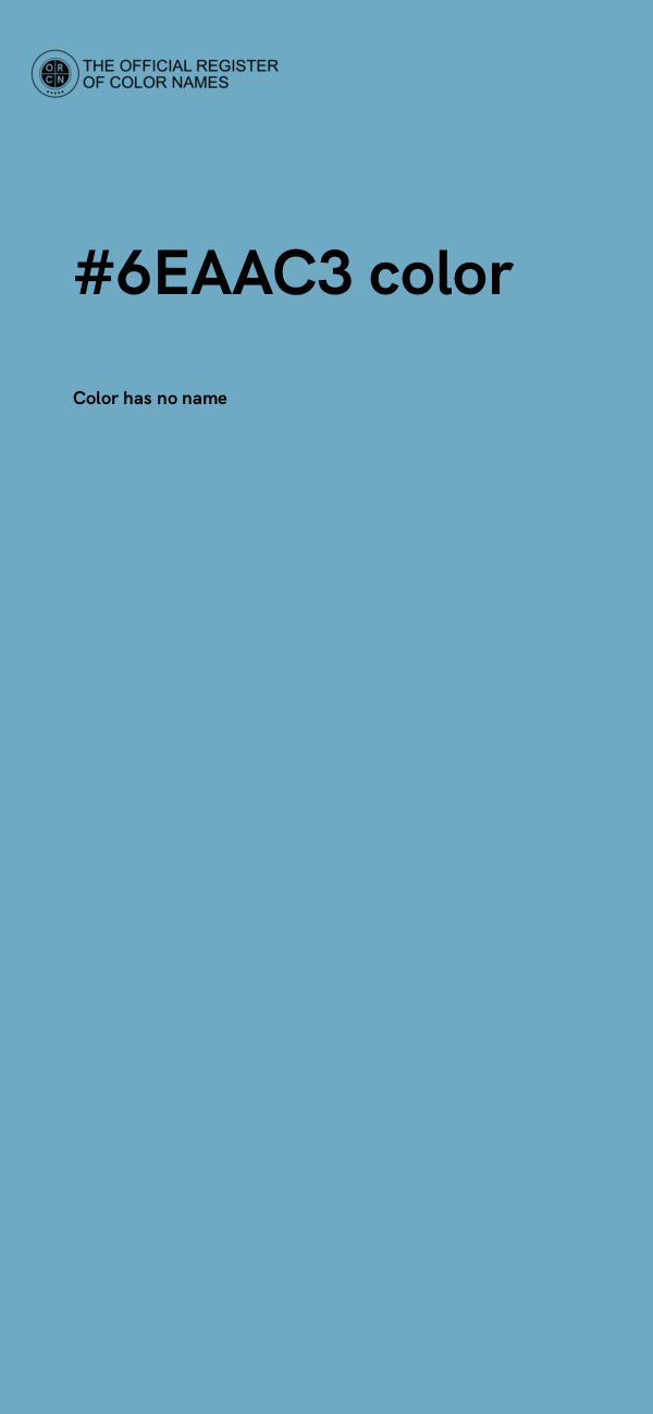 #6EAAC3 color image