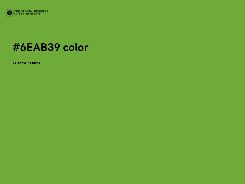 #6EAB39 color image