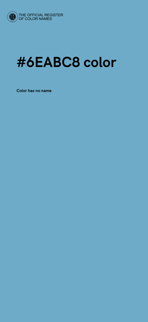 #6EABC8 color image