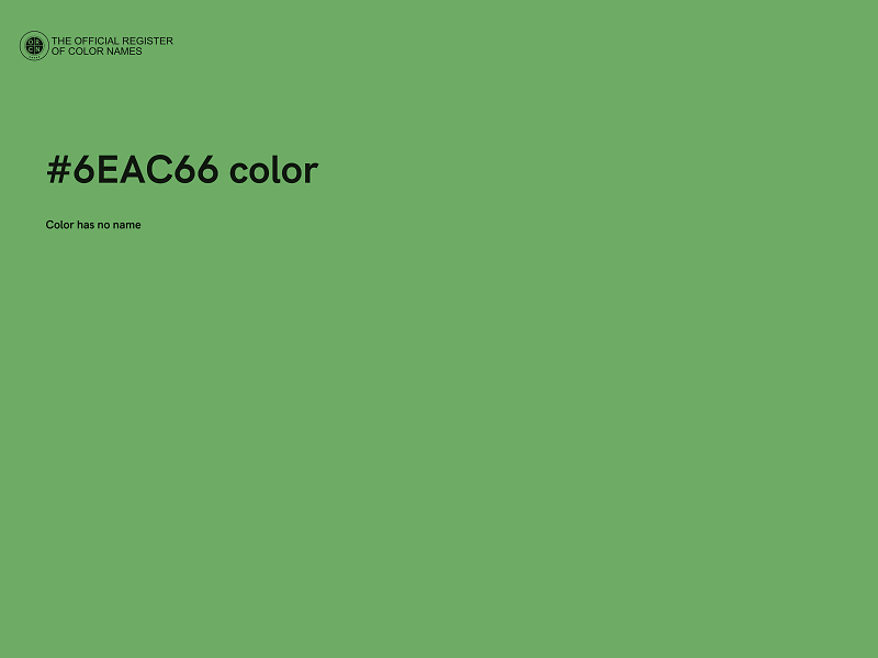 #6EAC66 color image