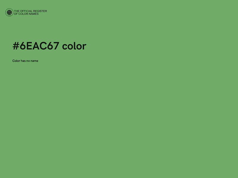 #6EAC67 color image