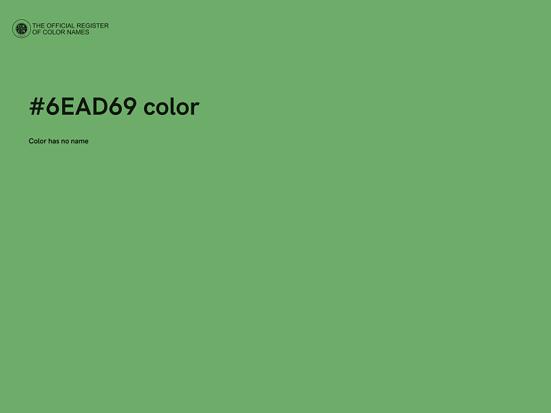 #6EAD69 color image