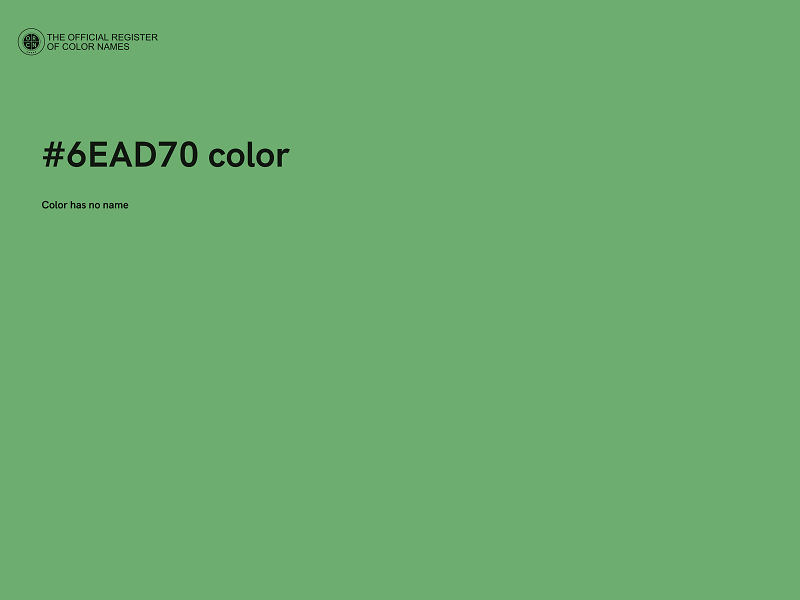 #6EAD70 color image