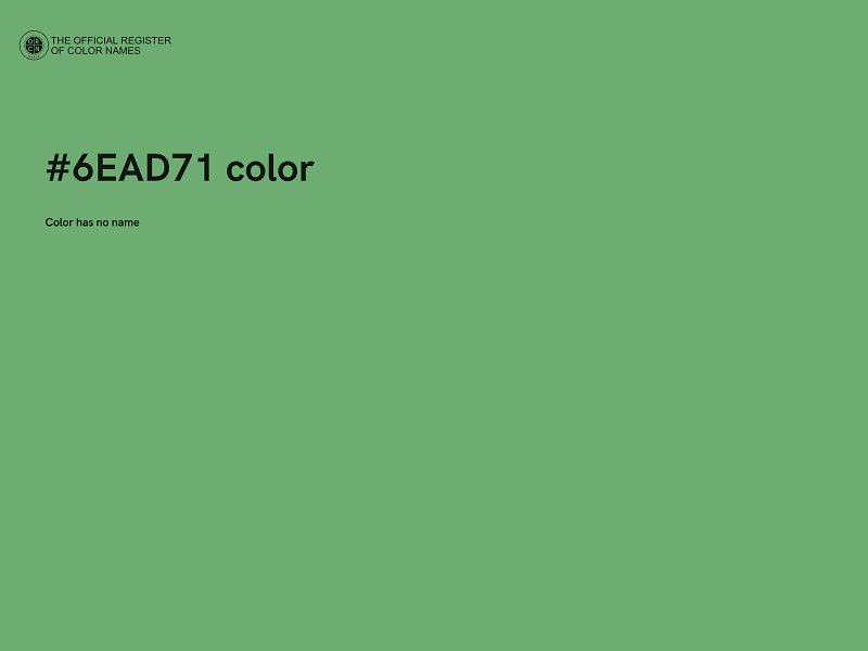 #6EAD71 color image