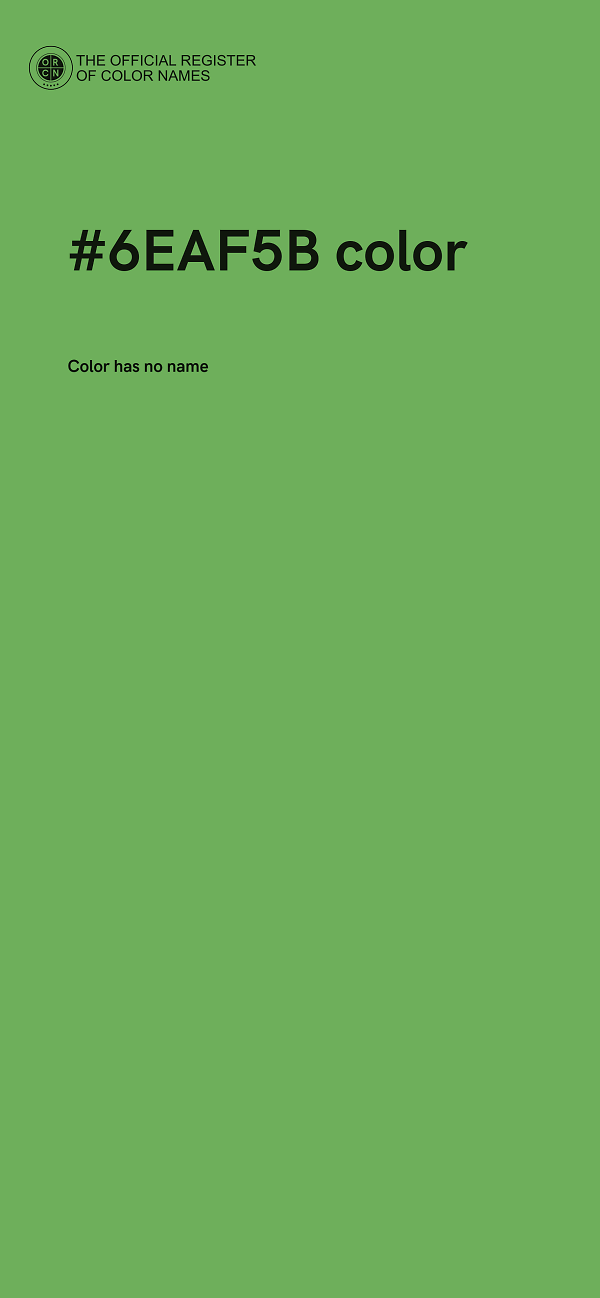 #6EAF5B color image